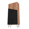Manhattan Comfort Beekman 6-Shelf Accent Cabinet - Brown & Black|Armoire décorative Beekman de Manhattan Comfort avec 6 tablettes - brune et noire