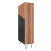 Manhattan Comfort Beekman 6-Shelf Accent Cabinet - Brown & Black|Armoire décorative Beekman de Manhattan Comfort avec 6 tablettes - brune et noire
