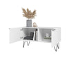 Manhattan Comfort Beekman 2-Shelf Accent Cabinet - White|Armoire décorative Beekman de Manhattan Comfort avec 2 tablettes - blanche