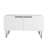 Manhattan Comfort Beekman 2-Shelf Accent Cabinet - White|Armoire décorative Beekman de Manhattan Comfort avec 2 tablettes - blanche