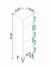 Manhattan Comfort Beekman 17.51" Narrow Bookcase Cabinet with 5 Shelves - White|Armoire bibliothèque étroite Beekman de Manhattan Comfort de 17,51 po avec 5 tablettes - blanche