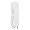 Manhattan Comfort Beekman 17.51" Narrow Bookcase Cabinet with 5 Shelves - White|Armoire bibliothèque étroite Beekman de Manhattan Comfort de 17,51 po avec 5 tablettes - blanche