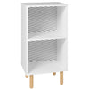 Manhattan Comfort Essex Nightstand with 2 Shelves - White & Zebra|Table de nuit Essex de Manhattan Comfort avec 2 tablettes - blanche et motif zébré