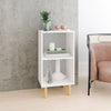 Manhattan Comfort Essex Nightstand with 2 Shelves - White & Zebra|Table de nuit Essex de Manhattan Comfort avec 2 tablettes - blanche et motif zébré