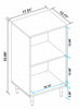 Manhattan Comfort Essex Nightstand with 2 Shelves - White & Zebra|Table de nuit Essex de Manhattan Comfort avec 2 tablettes - blanche et motif zébré