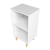 Manhattan Comfort Essex Nightstand with 2 Shelves - White & Zebra|Table de nuit Essex de Manhattan Comfort avec 2 tablettes - blanche et motif zébré