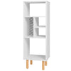 Manhattan Comfort Essex 42.51" Bookcase with 5 Shelves - White & Zebra|Bibliothèque Essex de Manhattan Comfort de 42,51 po avec 5 tablettes - blanche et motif zébré