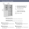 Bestar Florence 60" Modular Reach-In/Walk-In Closet System with Storage - White|Système de garde-robe et pièce-penderie modulaire Florence de Bestar de 60 po avec rangement - blanc
