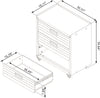Fortress Textured Metal 31.5" Garage Mobile Chest with 3 Drawers - White|Commode verticale mobile Fortress de Manhattan Comfort de 31,5 po en métal texturé avec 3 tiroirs pour le garage - blanche