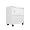 Fortress Textured Metal 31.5" Garage Mobile Chest with 3 Drawers - White|Commode verticale mobile Fortress de Manhattan Comfort de 31,5 po en métal texturé avec 3 tiroirs pour le garage - blanche