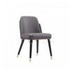 Estelle Modern Vegan Leather Wood Dining Chair in Graphite - Set of 2 | Chaise de salle a manger moderne Estelle en cuir vegetalien et bois, graphite - Lot de 2