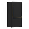 Forno Milano Espresso 31 Inch Bottom Freezer, Black, 17.2 cu.ft. - FFFFD1785-31BLK | Refrigerateur Milano Espresso de 31 po avec congelateur inferieur, noir, 17,2 pi³ – FFFFD1785-31BLK