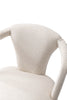 Palmer Mid-Century Modern Upholstered Tweed Armchair in Ivory Dining Chair | Fauteuil Palmer style milieu du siecle moderne en tweed ivoire rembourre