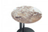 Alondra Modern Glam Sintered Stone Top End Table in Black | Table d’appoint moderne glamour Alondra avec plateau en pierre frittee noire