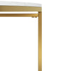 Gilded Round Coffee Table White Marble Tabletop | Gilded Table Basse Ronde avec Plateau en Marbre Blanc
