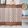 Homcom 4-panel Woven Wicker Room Divider 6ft|Homcom Separateur De Piece En Osier Tisse A 4 Panneaux 6ft