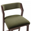 Patricia Modern Wood Upholstered Counter Stool in Turtle Green - Set of 2 | Tabouret de comptoir moderne en bois Patricia avec assise rembourree, vert tortue - Lot de 2