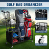 Costway Extra Large Golf Bag Storage Rack For Garage Fits 2 Golf Bags Organizer Withwheels