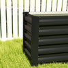 Outsunny 8x1.3x1.5ft Galvanized Raised Garden Bed, Open Bottom, Dark Grey