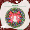 HOMCOM 60in Pre-Lit Christmas Wreath for Front Door with 3D Red Bow