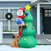 Homcom 6ft Inflatable Christmas Tree Decoration|Homcom Decoration De Noel Gonflable, Sapin De Noel De 6 Pieds