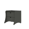 Coney Mid-Century Modern 20" Nightstand in Charcoal Gray (2-Drawer) | Table de nuit Coney style milieu du siecle 20" en gris charbon (2 tiroirs)