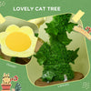 Pawhut 18" Plush Cat Tree With Two Flower Platforms, Multi-activity Centre Cat Tower With Jute Scrat|Pawhut Arbre A Chat En Peluche 18" Avec Deux Plateformes De Fleurs, Tour Pour Chat Multi-activites A