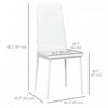 HOMCOM Modern Dining Chairs, Set of 6, PU Leather Upholstered Accent Chairs