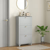 HOMCOM Modern Shoe Cabinet with 3 Flip Drawers for 12 Pairs of Shoes