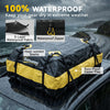 Outsunny Rooftop Cargo Carrier, 15 Cubic Feet Waterproof Soft-Shell Car Roof Storage Bag with 8 Reinforced Straps, Anti-Slip Mat, Door Hooks for All Vehicles with/without Rails