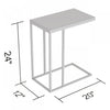 19” C-Shaped End Table With Metal Frame - Brown Reclaimed Wood | Table de bout en forme de C de 19 po avec armature en métal - bois recyclé brun