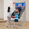 Costway Dual Shot Basketball Arcade Game With 8 Game Modes Electronic Scoring Blue