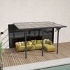 Outsunny 10' X 12' Outdoor Hardtop Pergola Polycarbonate Roof Gazebo Grey