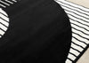 Florence Black White Stripes and Hollow Circle Modern Design, 2'7" x 4'11" Indoor Area Rug | Florence rayures noires et blanches et cercles creux, design moderne, 2'7" x 4'11"