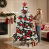 HOMCOM 6ft Prelit Chri stmas Tree Spruce with 8 Modes, 800 Tips, 200 LEDs