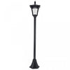 Outsunny Outdoor Garden Solar Post Lamp, Light Sensor Dimmable LED Lantern Bollard Pathway 63" Tall,|Luminaire Exterieur Solaire Lampadaire Lanterne Classique LED 40 Lm Dim. 18l X 18l X 160h Cm Noir