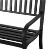 Outsunny 50" Steel Garden Bench Outdoor Seat Furniture, Black