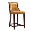 Fifth Avenue Traditional Wood Upholstered Counter Stool in Camel - Set of 3 | Tabouret de comptoir traditionnel en bois avec assise rembourree Camel Fifth Avenue - Lot de 3