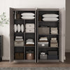 Cornelia Modern 2-Piece Wardrobe Closet in Gray Armoire | Armoire-penderie moderne Cornelia 2 pieces en gris