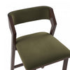 Patricia Modern Wood Upholstered Barstool in Turtle Green Bar Stool | Tabouret de bar moderne Patricia en bois avec revetement en tissu vert tortue