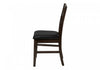 Dining Chair Set of 2 Kitchen Dining Room Brown Leather-Look Brown Solid Wood Transitional|Ensemble de 2 chaises de salle à manger de style transitionnel avec apparence cuir brun et bois massif brun pour la cuisine et la salle à manger