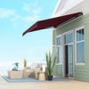 Outsunny 13' X 10' Patio Retractable Awning Sunshade Shelter, Wine Red|Outsunny 13' X 10' Auvent Retractable, Abri Pare-soleil, Rouge Vin