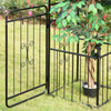 Outsunny 7.2ft Metal Garden Arbor Arch With Double Doors, 2 Side Planter Baskets, Climbing Vine Fram|Outsunny - Arche De Jardin En Metal De 87 Pouces Avec Double Porte, 2 Paniers A Plantes Lateraux, Ca