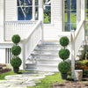 HOMCOM 3.3FT Artificial Boxwood Topiary Trees Fake Plants Set of 2, Green