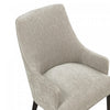 Beever Modern Wood Chenille Armchair in Taupe | Fauteuil moderne en bois Beever avec accoudoirs en chenille, coloris taupe