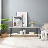 Celine Contemporary Modern 71" Console Table in White (2-Shelf) | Console contemporaine moderne Celine 180 cm en blanc (2 etageres)