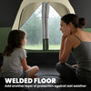Outsunny Camping Tent, 6 Person Tent with 2 Bedroom, Rainfly, Dark Green