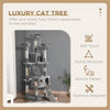 Pawhut 67inch Cat Tree With Scratching Post, Cat Condo Tower With Cat House, Toy, Perch, Grey|Pawhut Arbre A Chat Multi-niveaux De 67 Pouces Centre D'activites Tour De Poste Pour Condo Meubles P