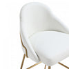 Gracie Modern Metal Upholstered Counter Stool in White and Gold - Set of 3 | Tabouret de comptoir moderne en metal et tissu Gracie, blanc et or - Lot de 3