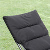 Outsunny Folding Lounge Chair, Camping Beach Chair, Black